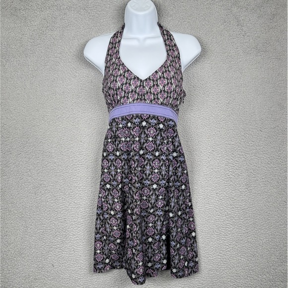 Athleta Dress Womens 2P Purple Pack Everywhere Halter Babydoll Boho Travel Beach - Picture 1 of 13
